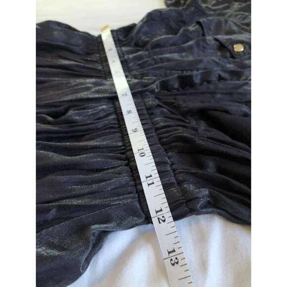 Samant Chauhan Anthropologie Women's Utility Maxi Dress XS Dark Metallic Blue - Picture 10 of 11